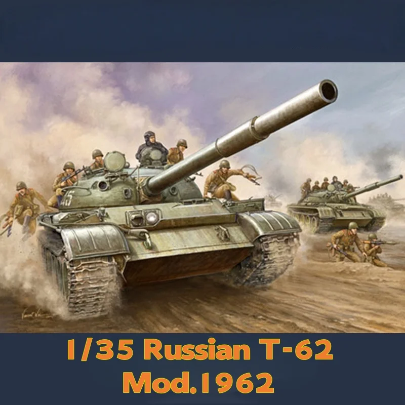 

TRUMPETER 1/35 Russian T-62 Mod.1962 Plastic Assembly Puzzle Model