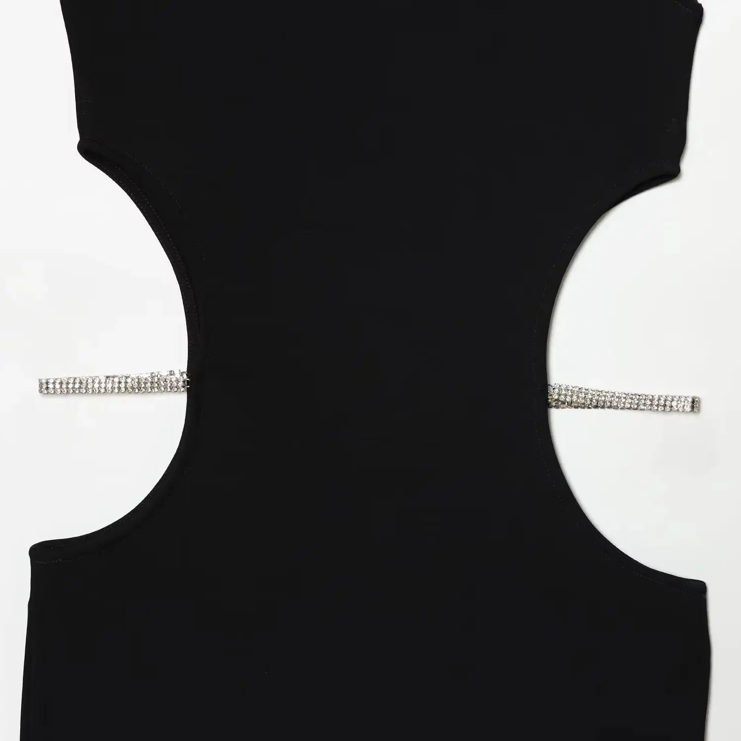 디이지 여성 2025 겨울 신상 멀티 컬러 오픈 디자인 민소매 드레스 시크 스탠드 칼라 주얼리 드레스 베스티도스 무헤르