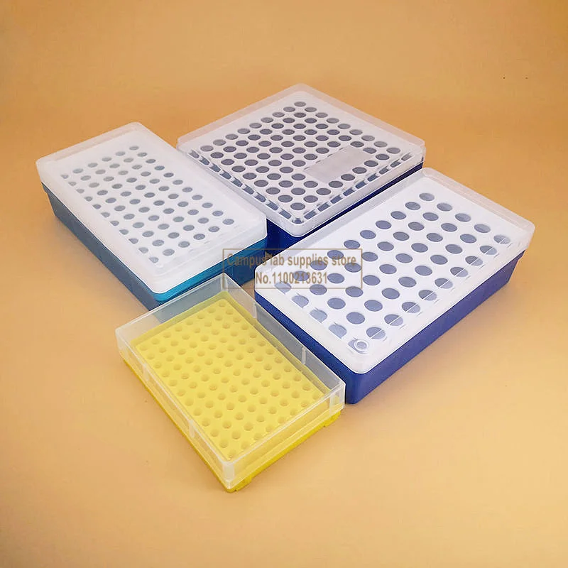 1pcs Labortory Plastic Centrifuge Tube Storage Box for 0.2ml/0.5ml/1.5ml/5ml/15ml/50ml PCR Pipe Office and School Lab Supplies