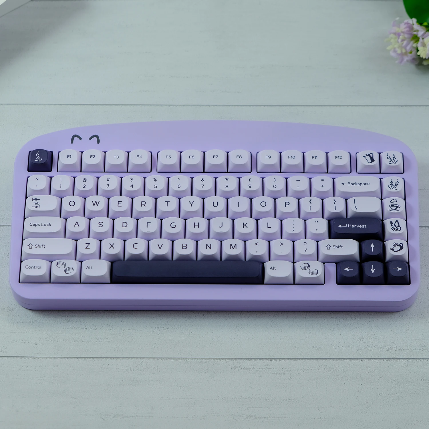 

153 Keys Lavender Keycaps MA Profile Keycap PBT Dye Sublimation Key Cap For MX Switch Mechanical Keyboard GK61/64/68/75/87/96/98