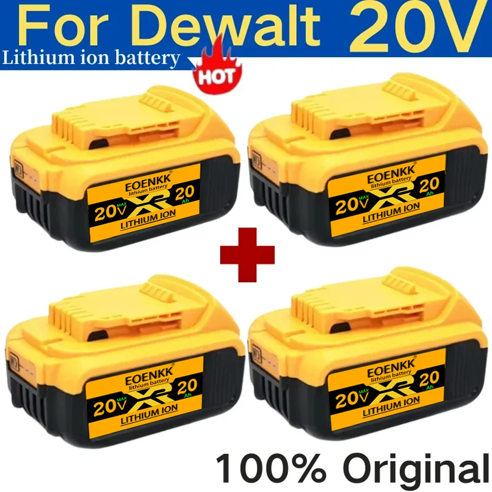 New 100% Original 20000mAh 20V for Dewalt Power Tool Battery DCB206 20V 20.0Ah Battery DCB206 20V Battery DCB205 DCB204-2 DCB200