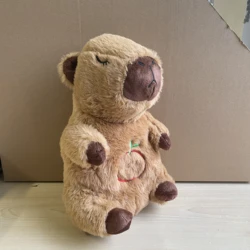 Capybara de aliento para bebé, muñeco de peluche con ajuste de cuatro engranajes, música relajante, compañero de sueño, regalo para niños, novedad