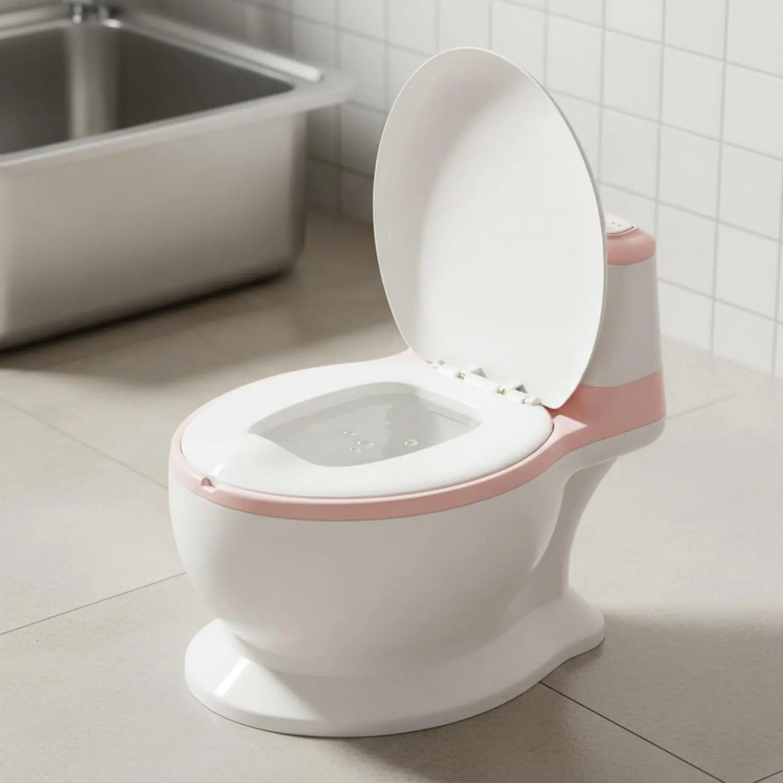

Miniature Toilet Water Bowl Large Capacity Toilet Shaped Pet Bowl Novelty Pet Water Dispenser Promotes Water Intake Detachable