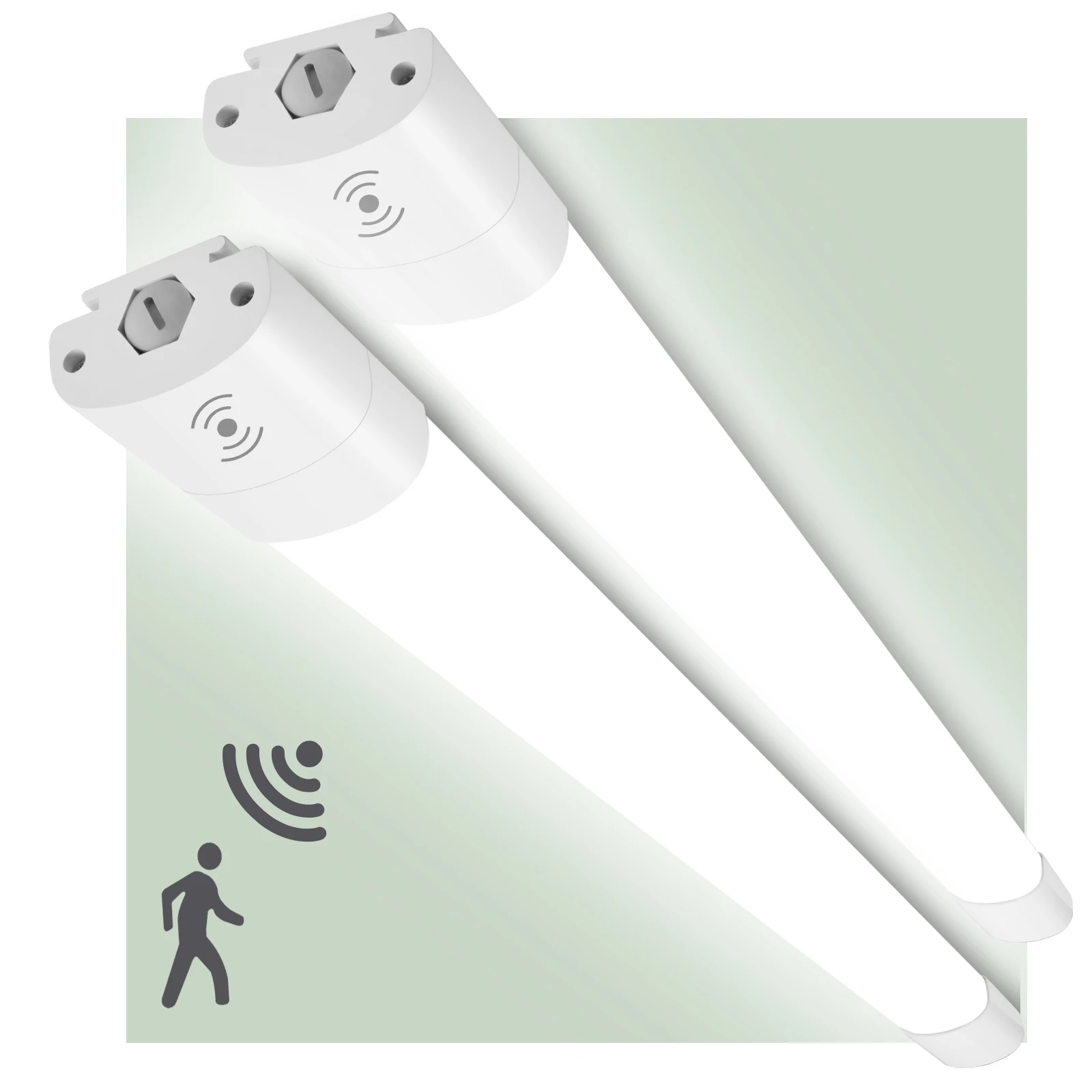 2 Stück 60 cm LED-Röhre 20 W 2200 lm mit Bewegungssensor, IP66 wasserdicht, Deckenleuchte für Garage, Keller, Badezimmer, Büro