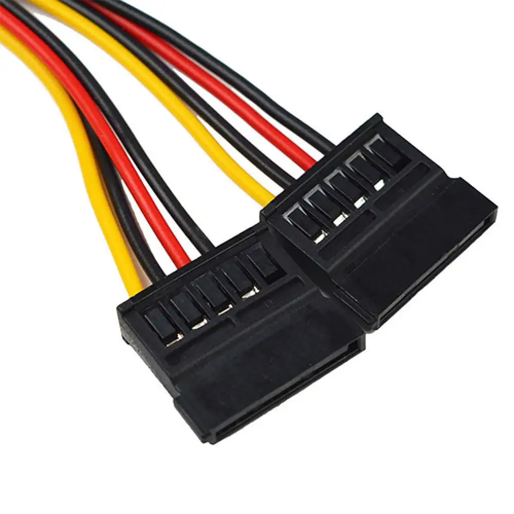 Cavo adattatore di alimentazione per disco rigido SATA seriale da 4 Pin IDE Molex a 15 Pin 2 per disco rigido SATA da 3.5 pollici/SATA CD-ROM, DVD-ROM