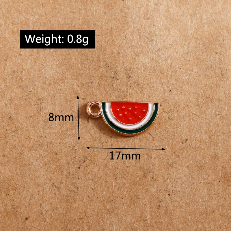 10 Stück süße Emaille-Frucht-Charms für die Schmuckherstellung, Kirsche, Ananas, Banane, Apfel, Charms, Anhänger für DIY-Halsketten, Ohrringe, Geschenk – Detail 40