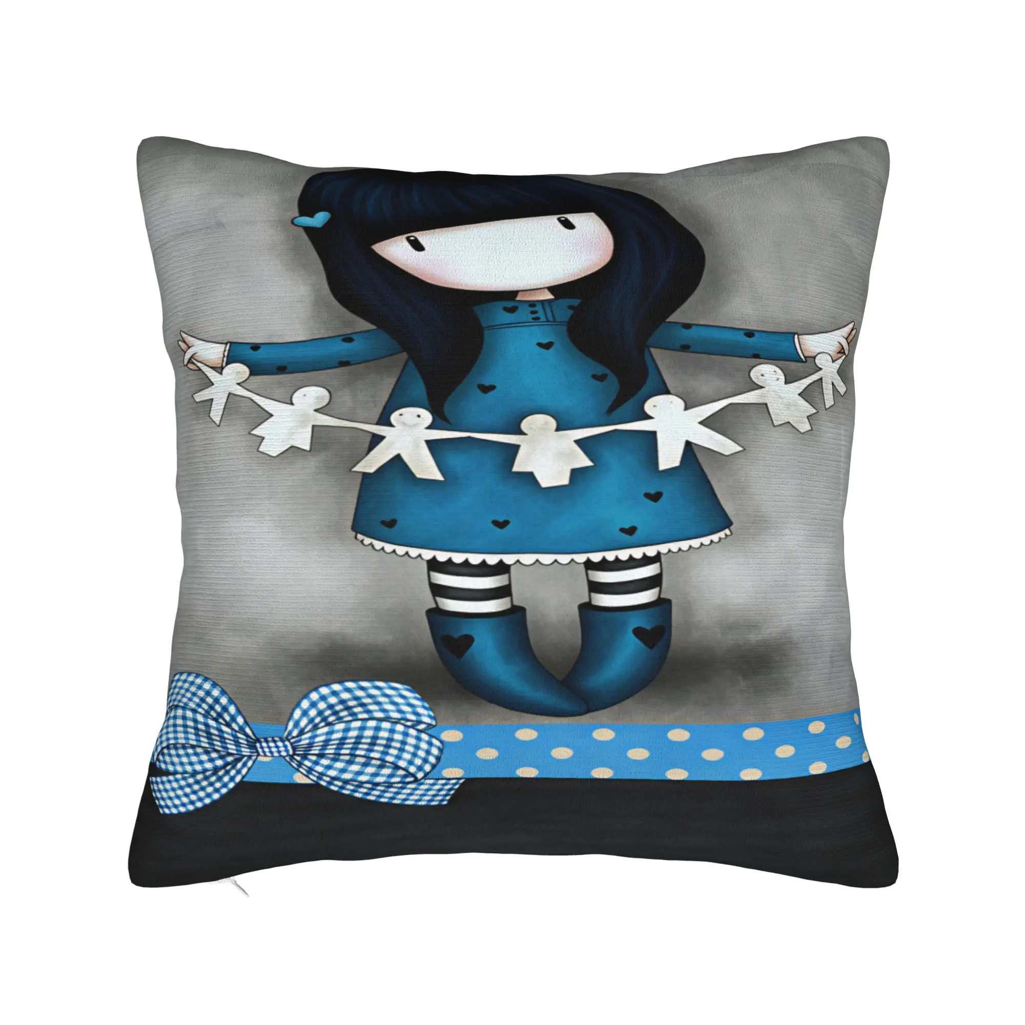 Cartoon Girl Santoro Gorjuss Pillow Case  Kawaii Pillow Cover Soft Pillowcases For Living Room Bed Chair