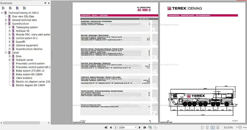 For Terex Demag Crane Full Model Service Technical Training Manual, Diagram And Operation Manual