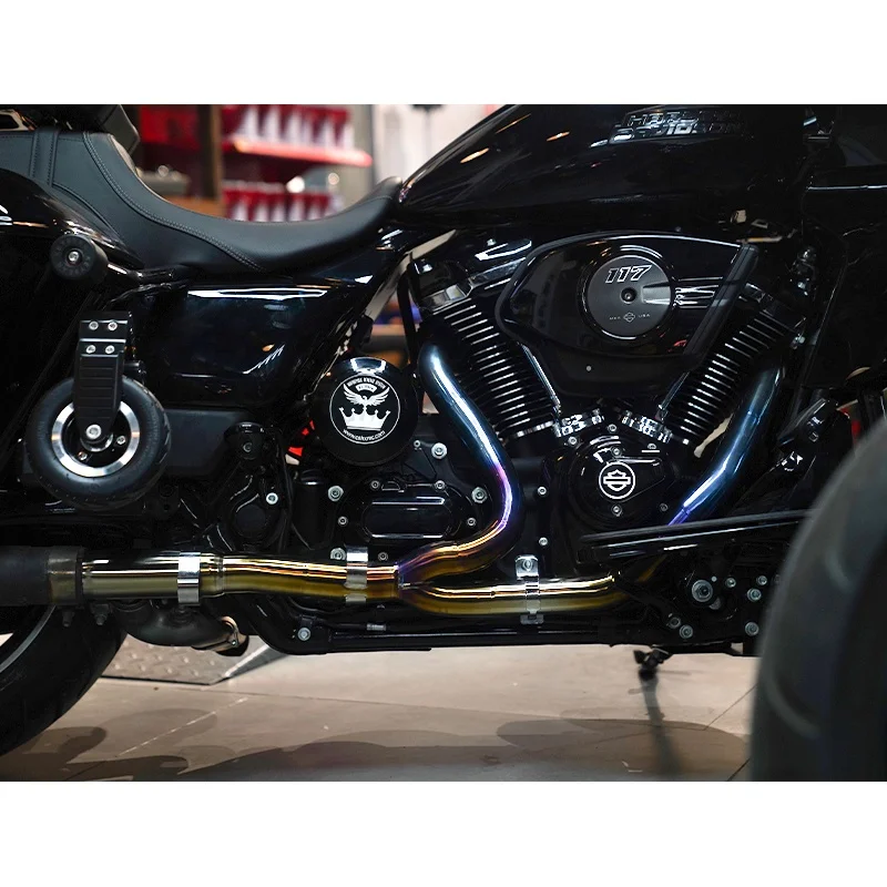 2017-أحدث بجولة دراجة نارية سبائك التيتانيوم أنابيب الرأس نظام العادم مخصص أنابيب الرأس الداخلية الأساسية 2024 الطريق الإنزلاق شارع الإنزلاق