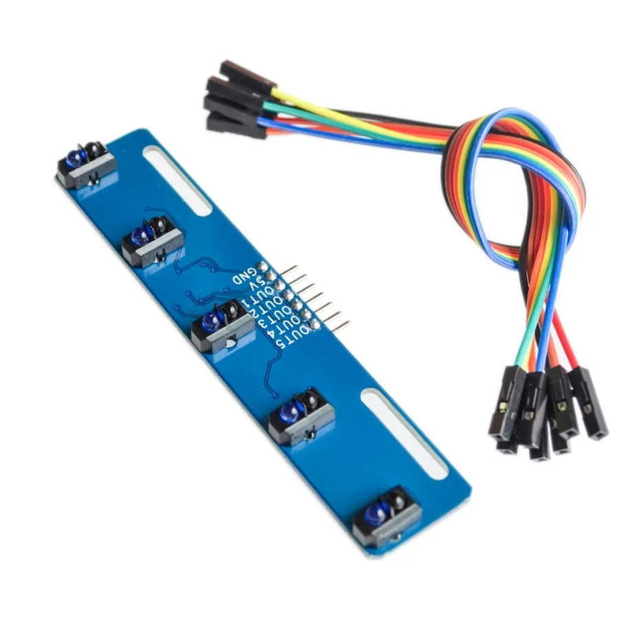 5 canaux TCRT5000 IR interrupteur photoélectrique barrière ligne piste Module capteur d'évitement d'obstacles infrarouge pour Arduino bricolage