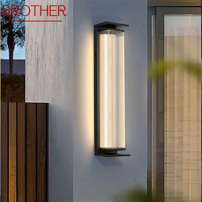 

BROTHER Contemporary LED Outdoor Wall Lamps Electric Simplicity Waterproof Balcony Hallway Courtyard Villa Gate Hotel