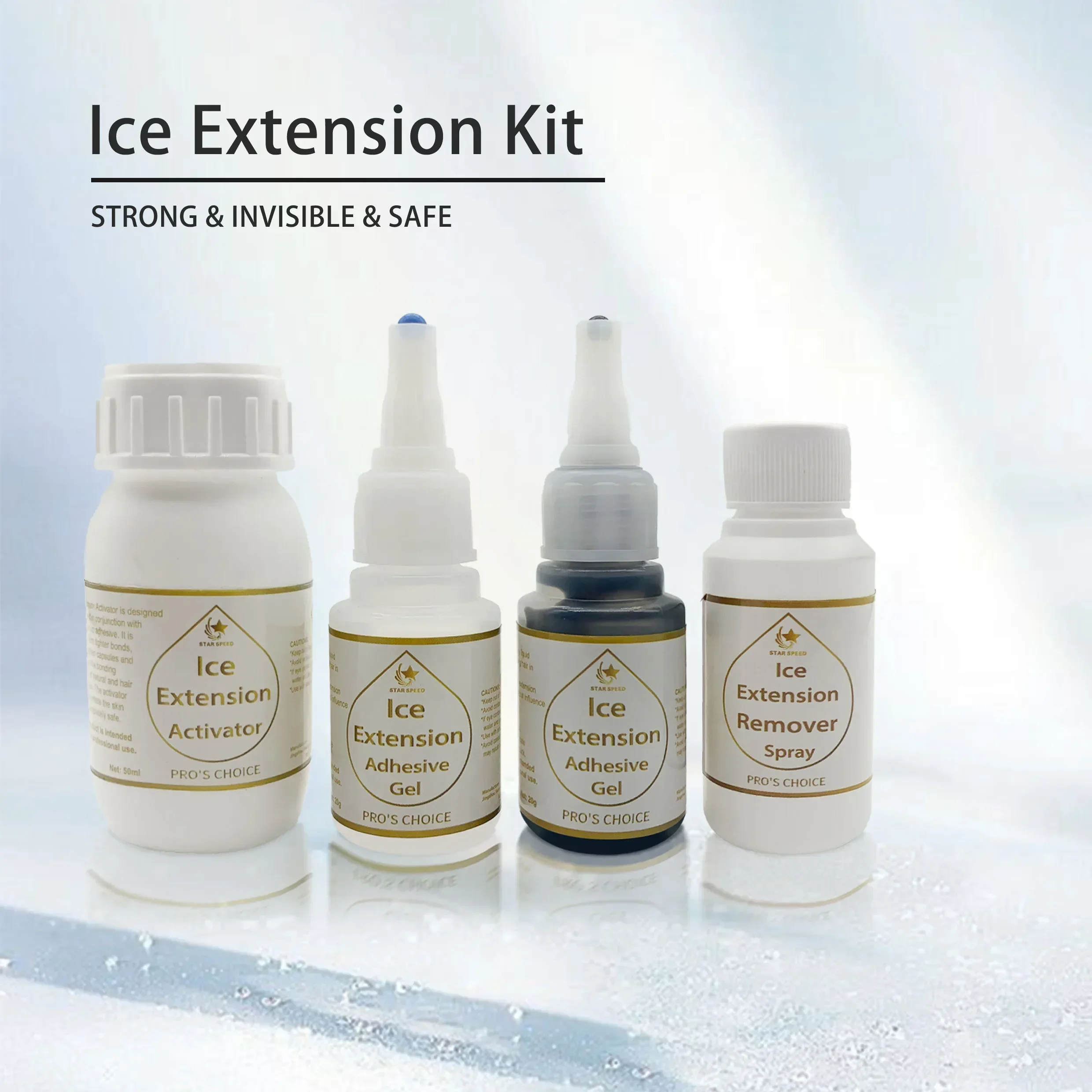 Fasimei Hair Accessories Ice Extensions Glue Kit Hair Extensions Tools