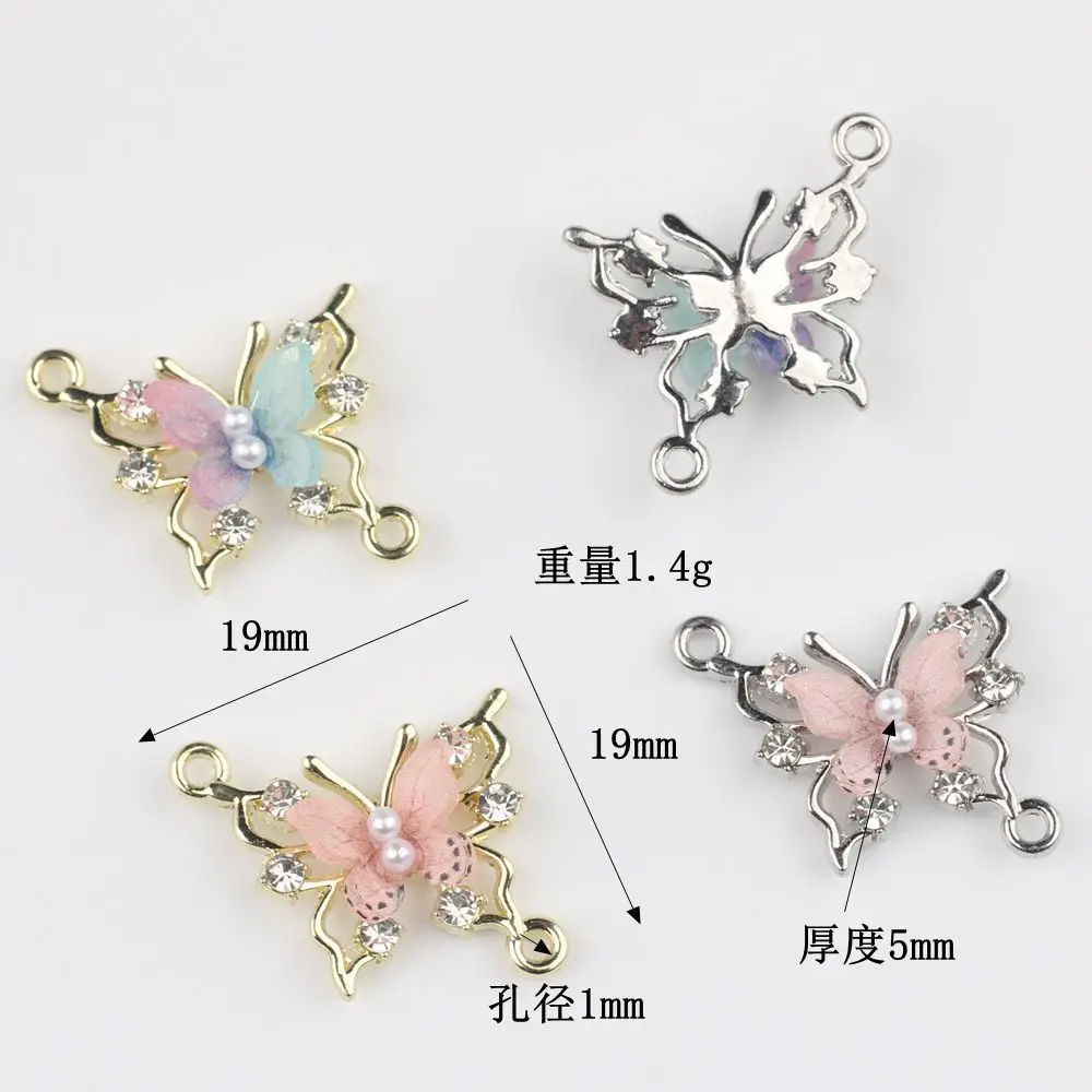 6 قطعة/الوحدة 19 مللي متر سبائك الزنك الراتنج حجر الراين مطعمة القوس موصل قلادة جالبة للحظ عقد دي اي واي سوار أقراط اكسسوارات