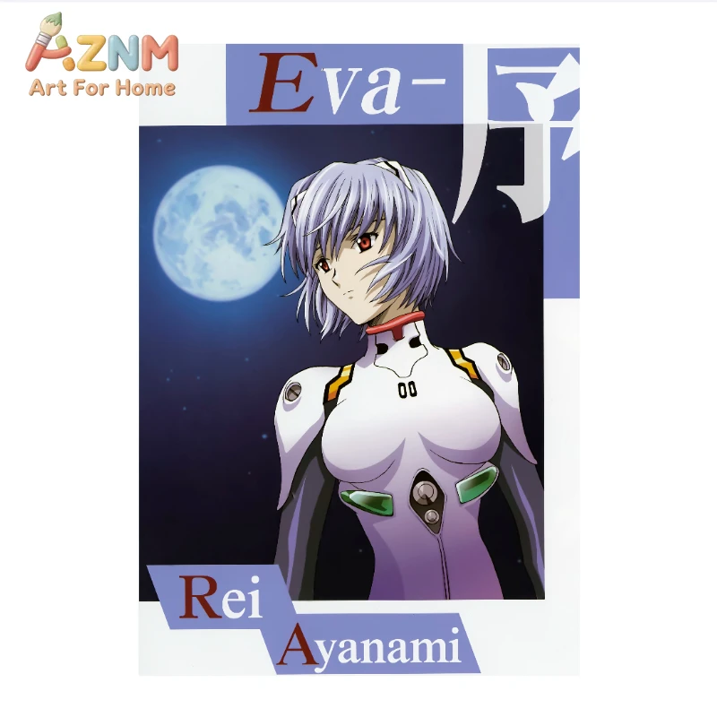 Evangelion EVA Asuka Langley Frameless Canvas Poster HD Anime Peripheral Wall Art for Bedroom, Dorm and Gaming Room Decor
