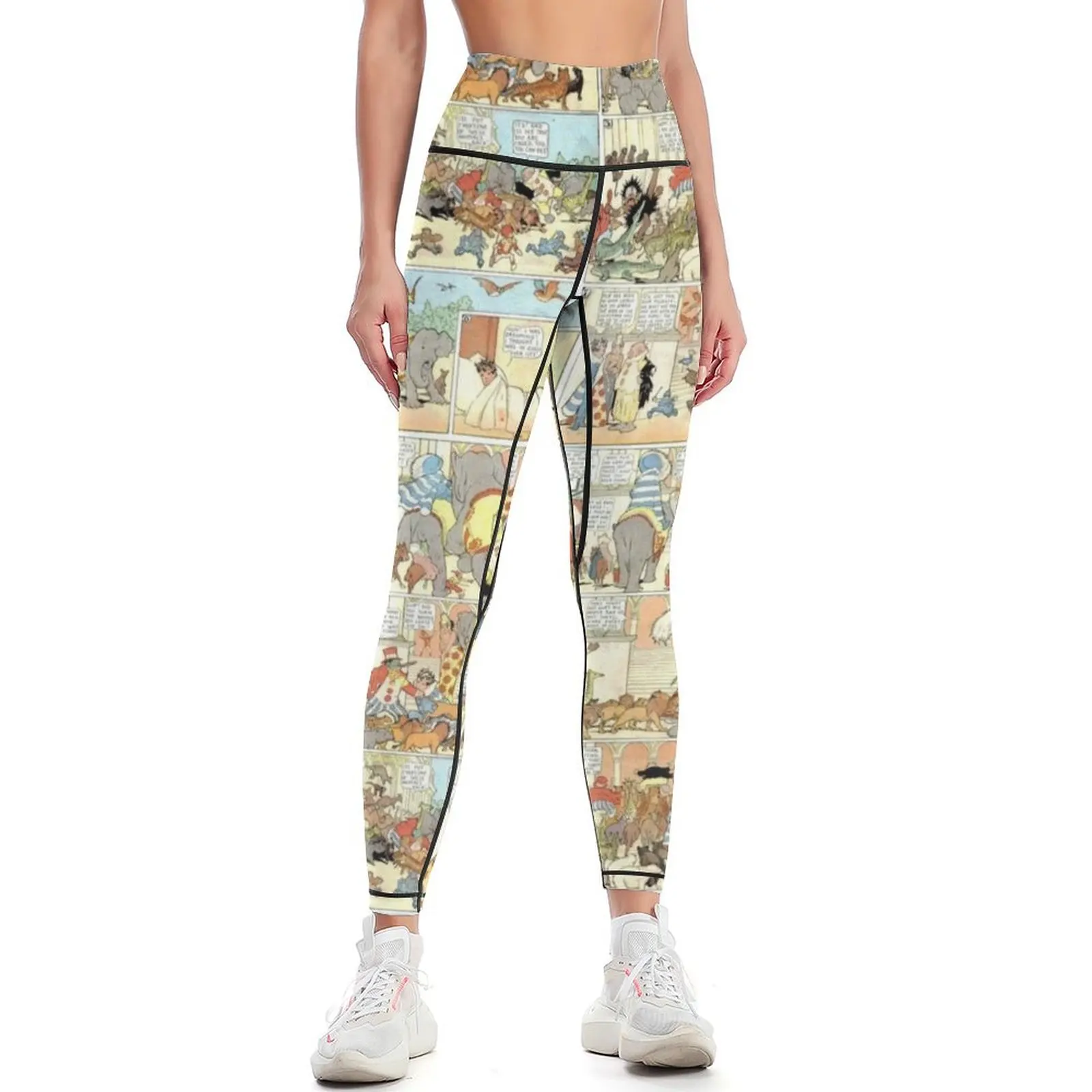 

Old comic strip Leggings Legging sexy woman Sweatpants sportswear gym sporty woman gym Womens Leggings