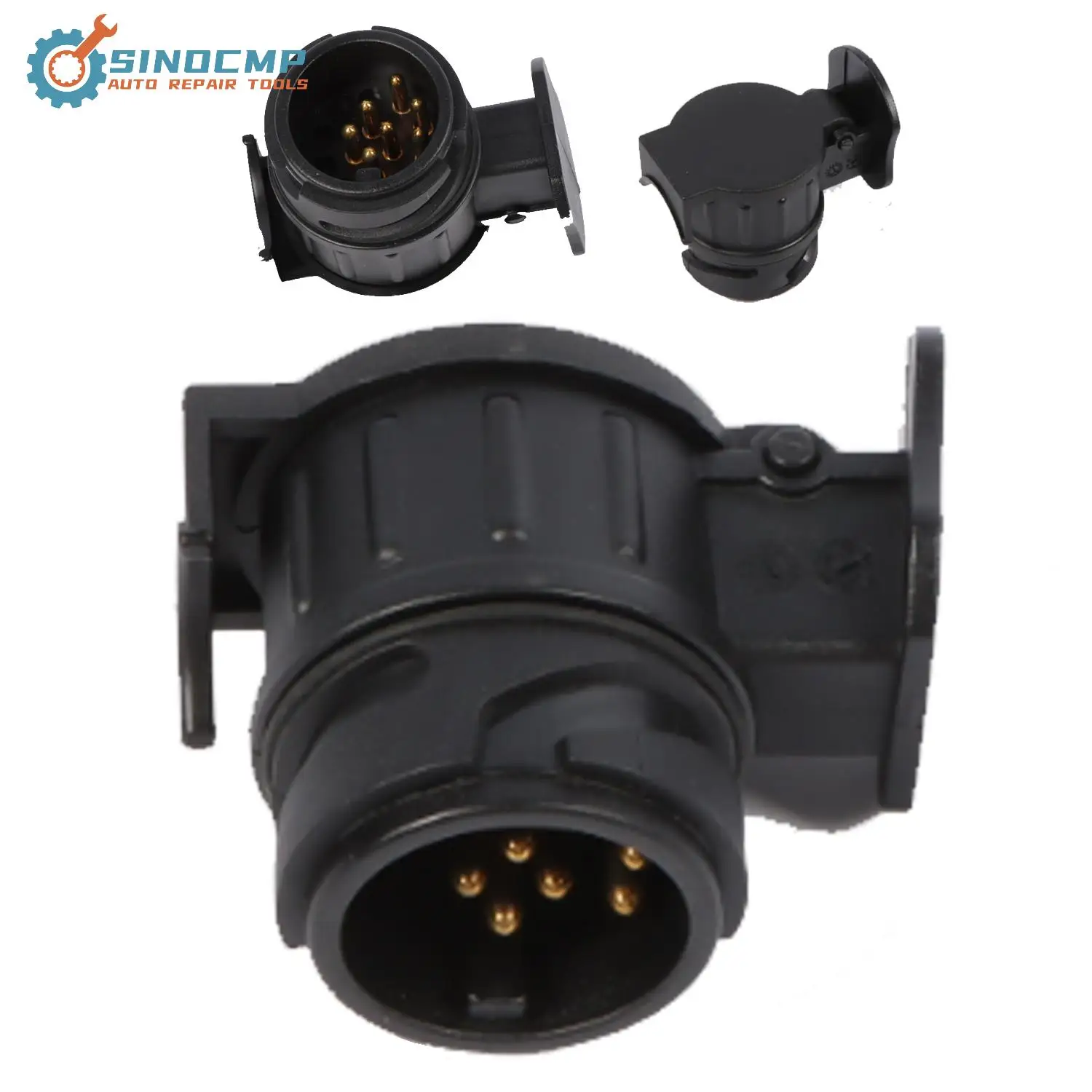 

1 шт., 12 В, 13-контактный на 7-контактный адаптер, автомобильный прицеп, караван, фаркоп, розетка, преобразователь, высокое качество, прямая замена