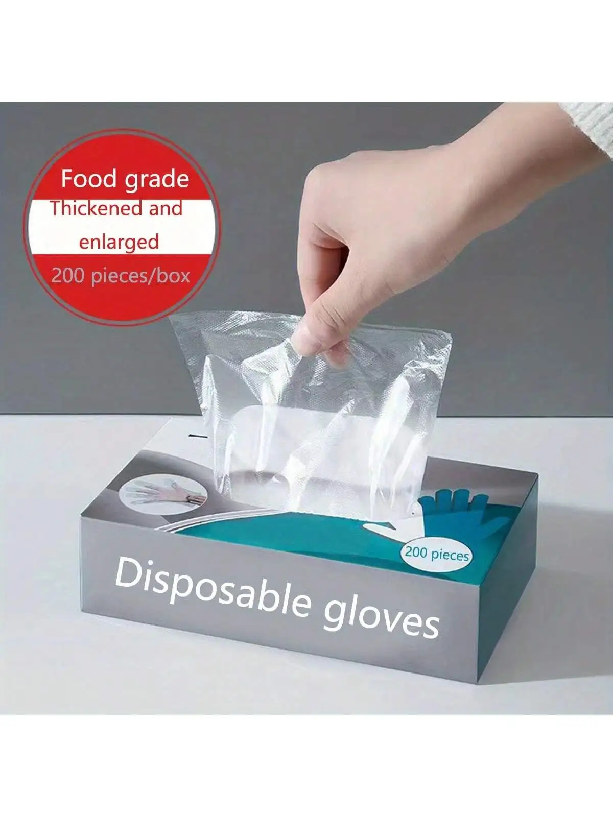 Commercial TPE Gloves Bulk 200 Pcs, Durable & Oil Resistant. Food Safe, 20cm, Cost Effective - Image 3