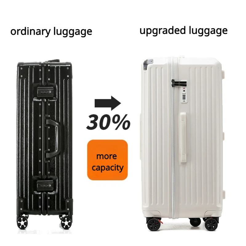 28\'\'30\'\'32\'\'36\'\' Multi Functional Luggage of Light Weight&high Capacity with USB Charging Port and Cup Holder for Male Suitcase