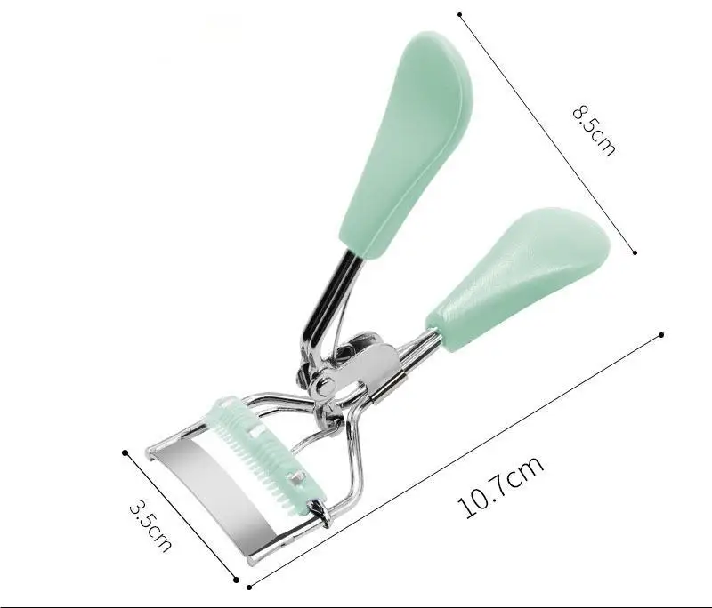 Macaroon green pink Curling Eyelash Curler with comb Beauty EyeLash Curler tool For Women Girls