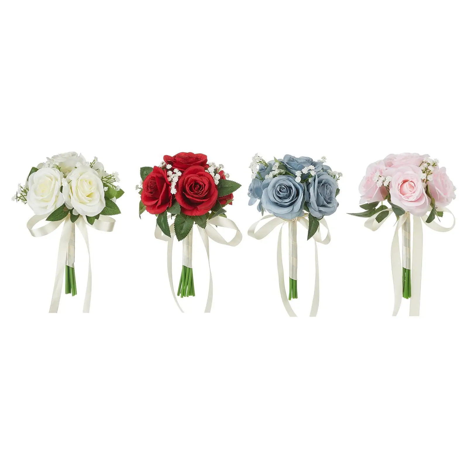 Wedding Bouquet Decorative Romantic Floral Wedding Centerpieces for Bridal Shower Marriage Festival Photography Props Decoration