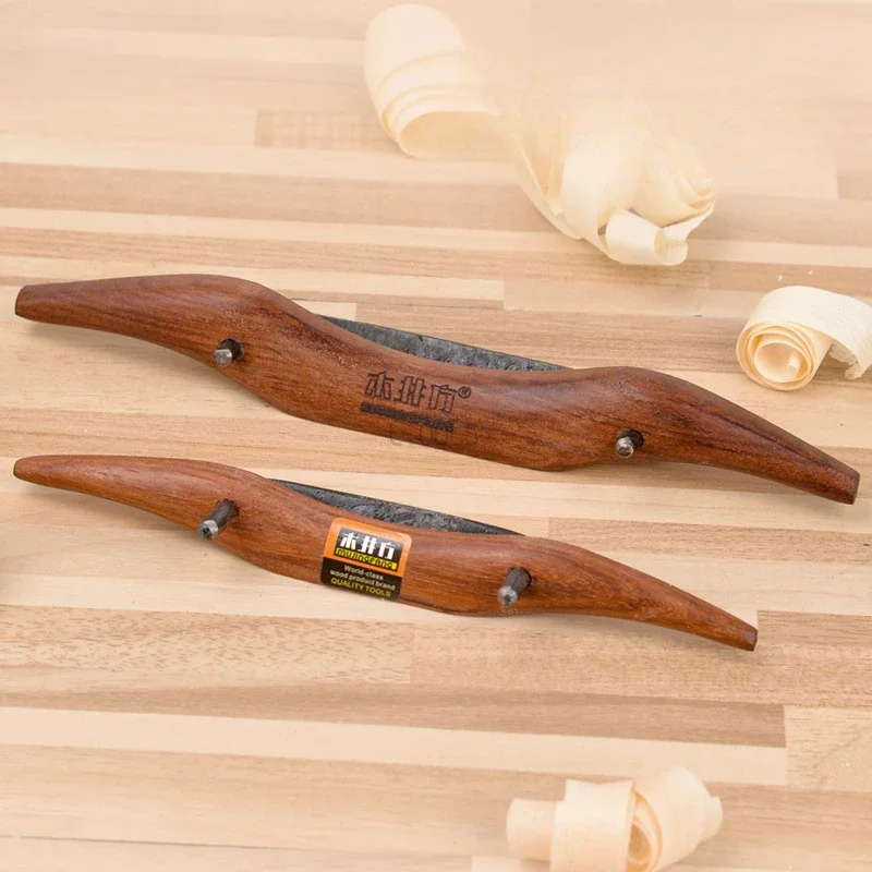 Trimming Push Round Handle Ebony Spokeshave Planes 150mm Edge Wooden Flat Bottom Bird Planer with Handle Carpenter Plane Tools