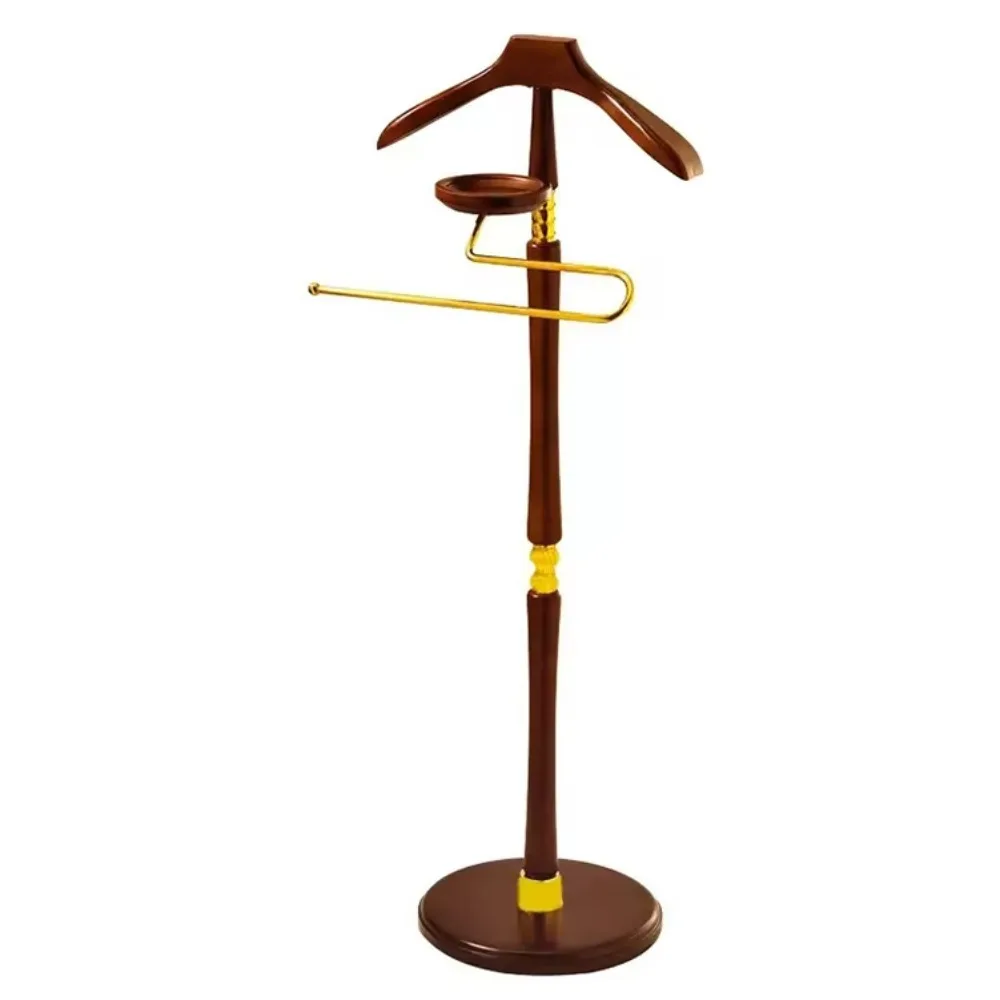 Luxury Wooden Stainless Steel Single-Tier Coat Rack with Modern Design for Home Bedroom Living Room