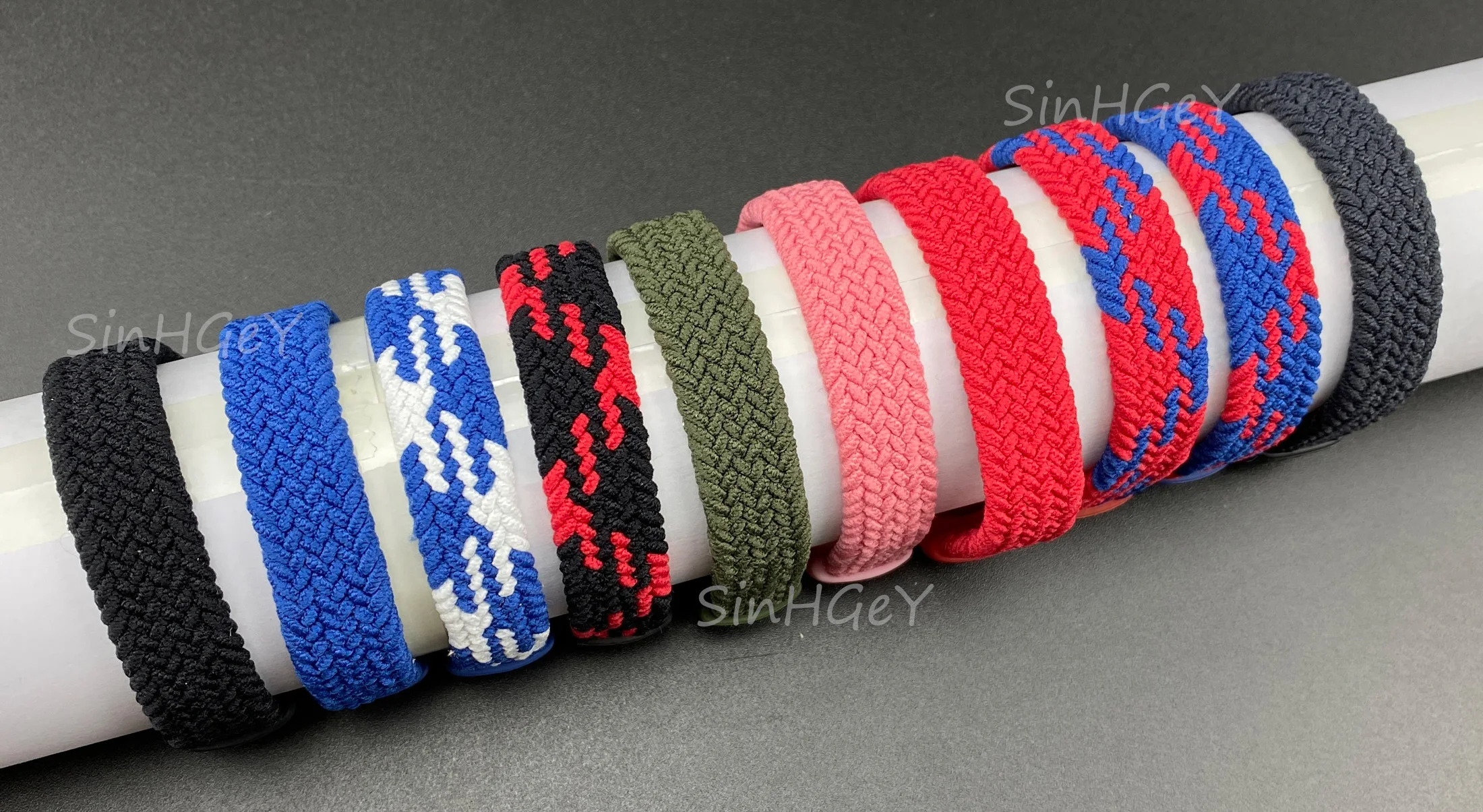 Nylon Strap For Xiaomi Mi Band 3 / 4 / 5 / 6 Woven Solo Loop Sport Replacement Wristband