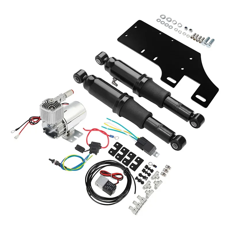 Motorcycle Rear Air Ride Suspension Kit For Harley Touring Road King Street Glide   Electra  1994-2023 2018 19 17