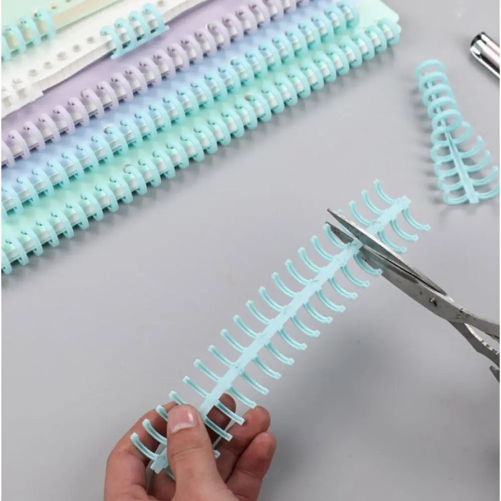 

10pcs Binding Strip Notebook Binding Clip Binder Buckle 12mm 30 Hole Loose-leaf Ring Plastic A4 A5 B5 Book Circles