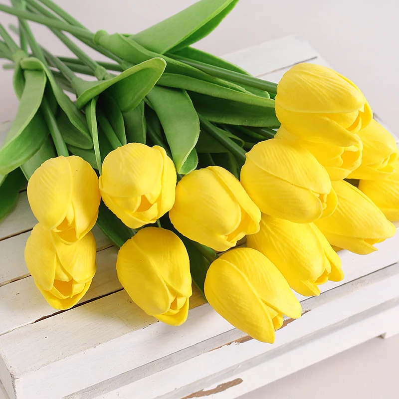 5/10 Stück 29 cm Tulpen-Kunstblumenstrauß, PE-Schaum, gefälschte Blumen für Hochzeitszeremonie, Dekoration, Outdoor, Garten, Zuhause, Raumdekoration – Detail 7