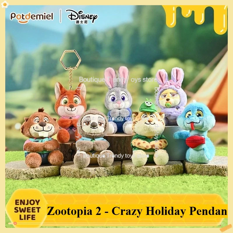 

Аутентичная плюшевая кукла с подвеской Disney Potdemiel Honey Pot Zootopia Nick Judy, новый стиль