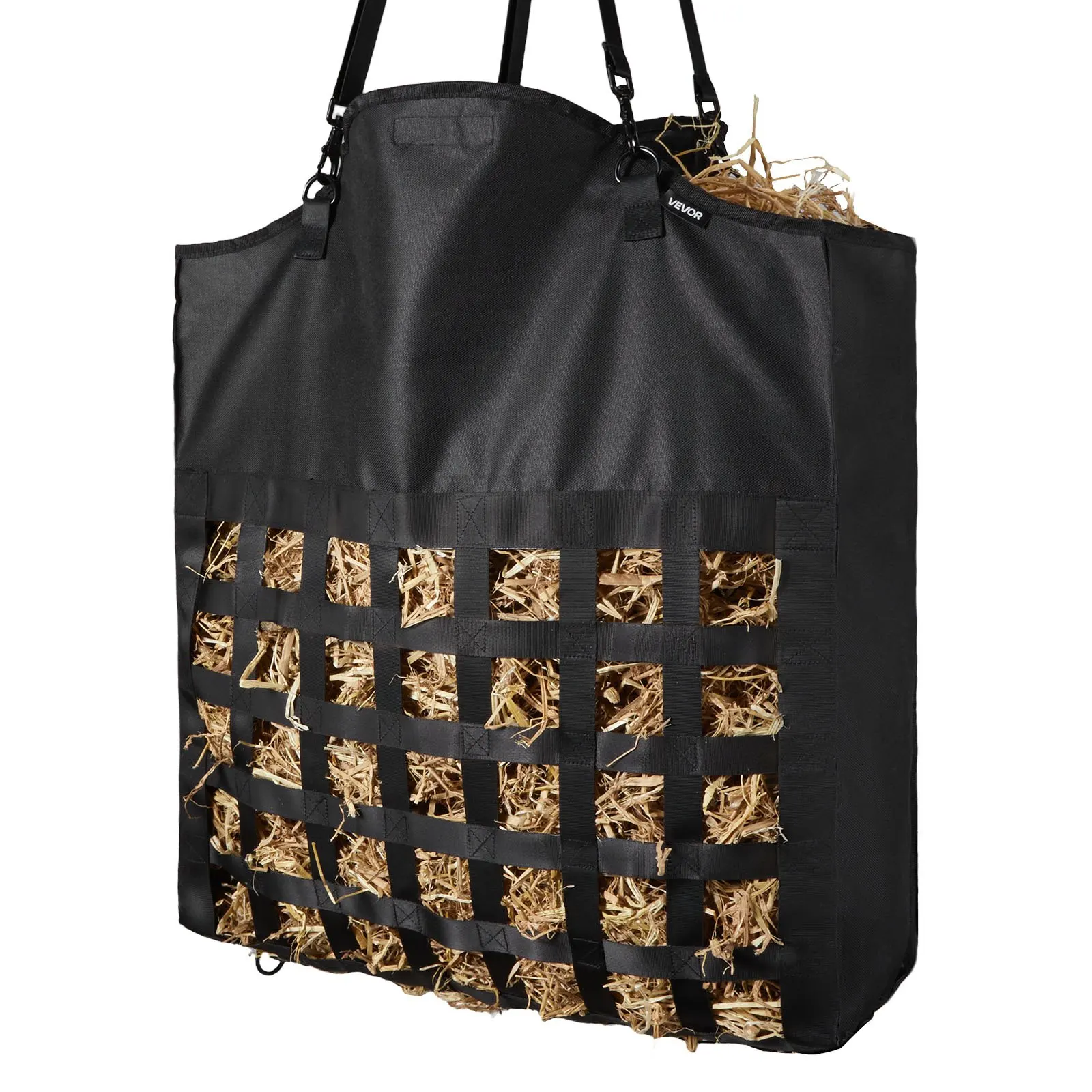 

Hay Bag For Horses, 21.65 X 7.28 X 25.2 In, 1.81 X 1.81 In Holes, Premium Nylon Construction With PVC Waterproof Coating,