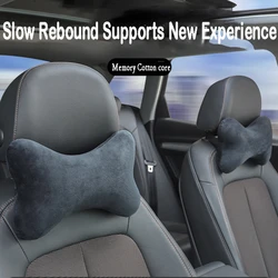 Car Neck Headrest Pillow Memory Foam Car Seat Neck Pillow Breathable Crystal Velvet Head And Neck Support For Sleep Pillow