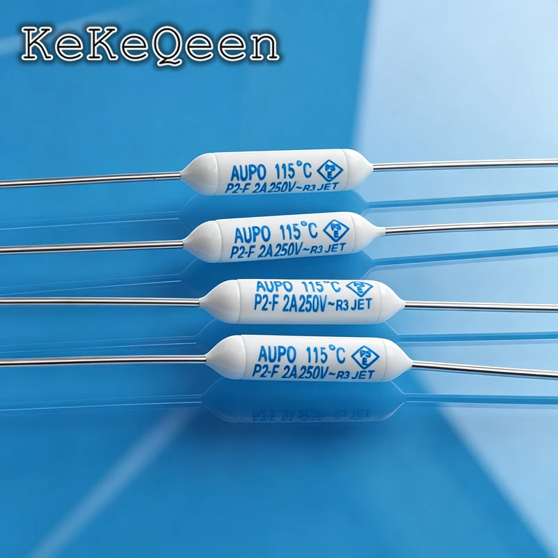 100pcs P2-2A-F 115Degc 2A 250V AUPO Resistance Thermal Fuse P4-2A-F RF130 P7-2A-F Temperature Fuse 84/102/115/125/135/145/150