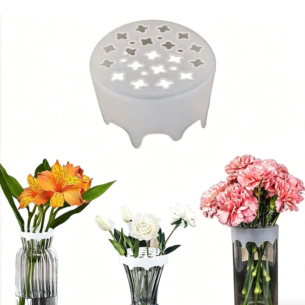 Silicone Flower Arranger Tool Flexible Vase Insert for Bouquets Food Safe Dishwasher Proof Home Office Garden Decor
