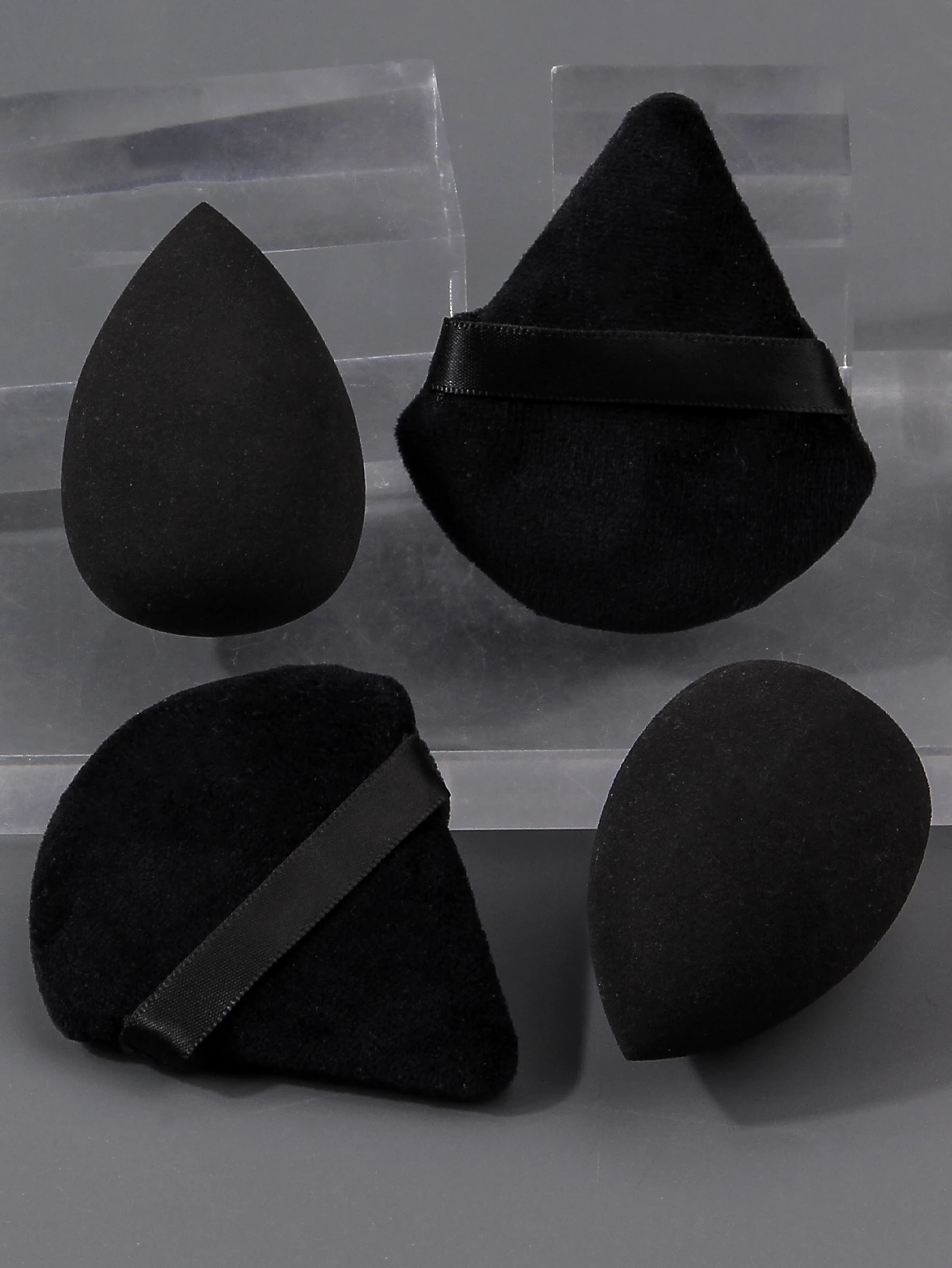 12 pezzi di pennelli per trucco per principianti, set di uova in spugna/puffette per cipria, portatili e morbidi, adatti per trucco base/blush/ombretto
