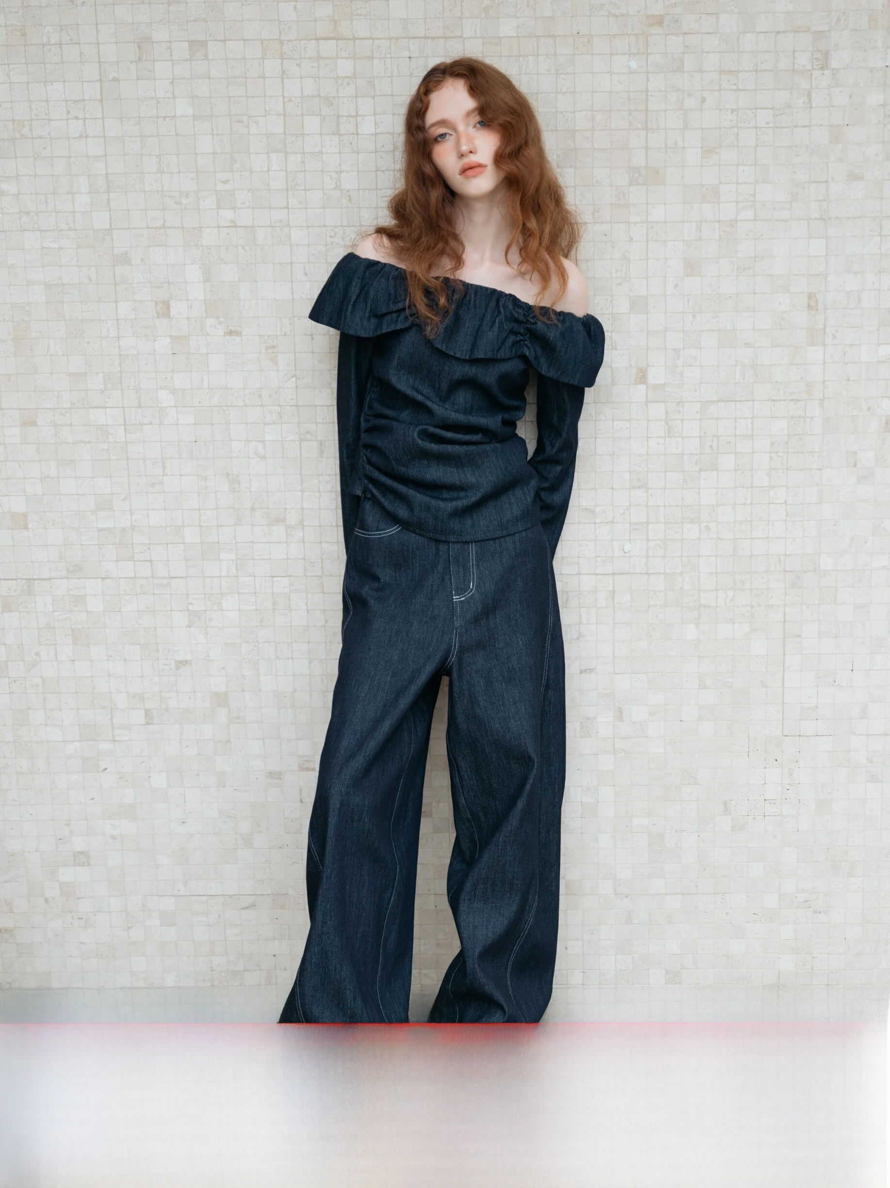 

Whiteiswhite Straight Leg Jeans Women's Slim Fit Loose Long Wide Leg Super Stretchy Denim Blue Casual Straight Leg Trousers