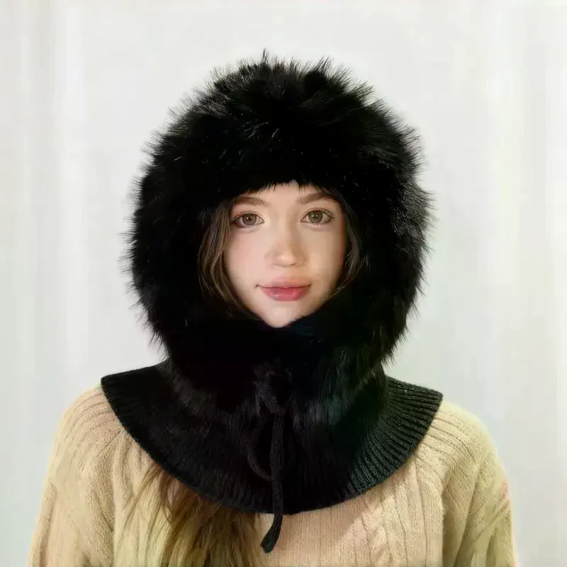 

Women's Autumn Winter Polyester Fiber Knitted Hat Trendy And Versatile Warm And Cold-proof Pullover Hats