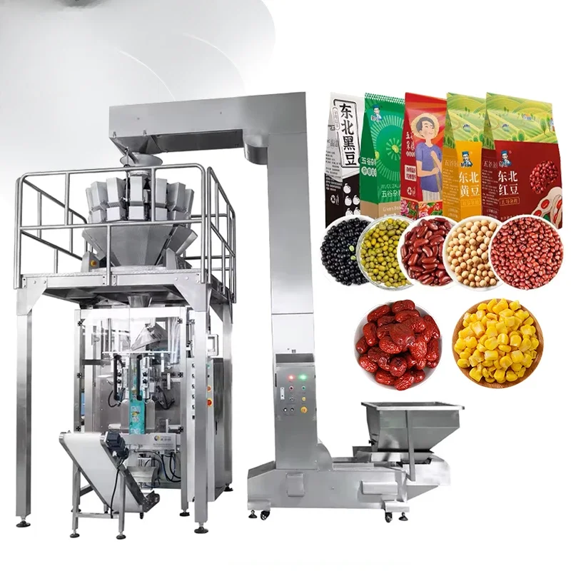 

Nut Coffee Bean Sachet Packaging Machine 1kg 5kg Rice Grain Sugar Packaging Machine Pet Food Packaging Machinery Price