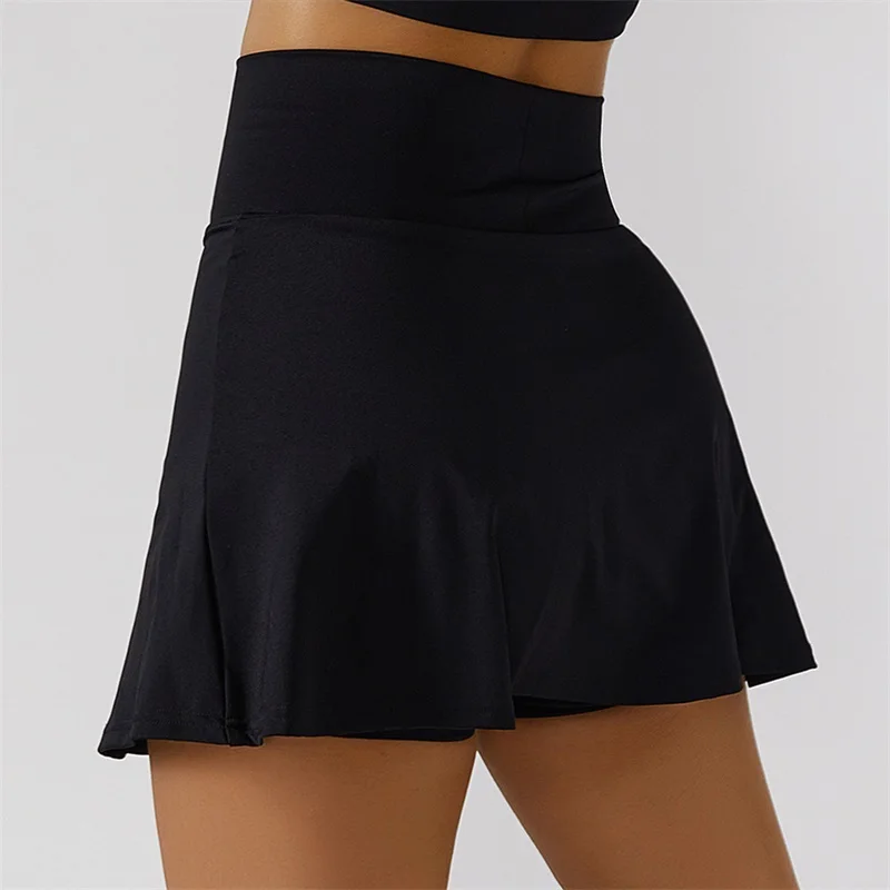 تنورة رياضية عالية الخصر من Cloud Rise للنساء، تنانير الجري والتنس للفتيات، شورت قصير للياقة البدنية، سريع الجفاف، ملابس جولف آمنة #4