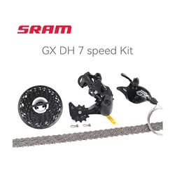 SRAM GX DH Downhill 7 speed MTB Bike Bicycle Kit Gear Shifter Rear Derailleur PG-720 11-25T HG K7 Flywheel Chain PC-1110