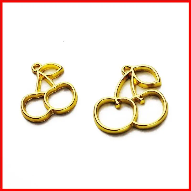 3XUA 5Pcs Cherry Pendant Blank UV Resin Frames Open Bezel Setting Jewelry Making