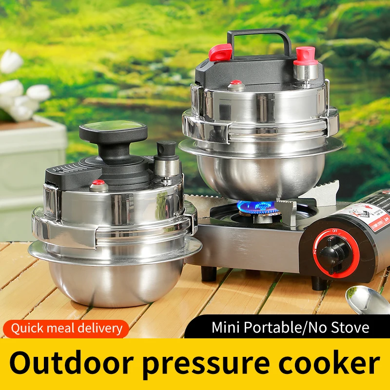 

304 stainless steel pressure cooker, compatible with stove, suitable for outdoor camping, kitchen cooking