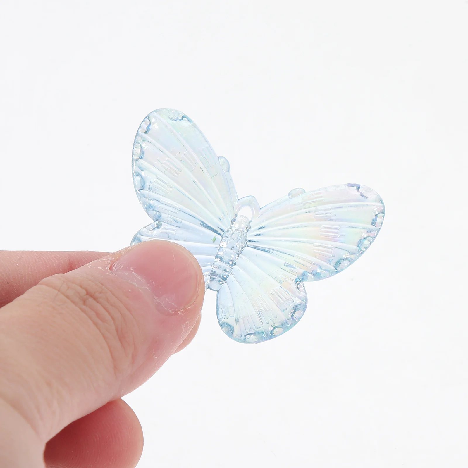 40個入り レジン製蝶チャーム フラットバック ミニバタフライ DIYクラフト ヘアクリップ 携帯ケースデコ ジュエリー製作アクセサリー