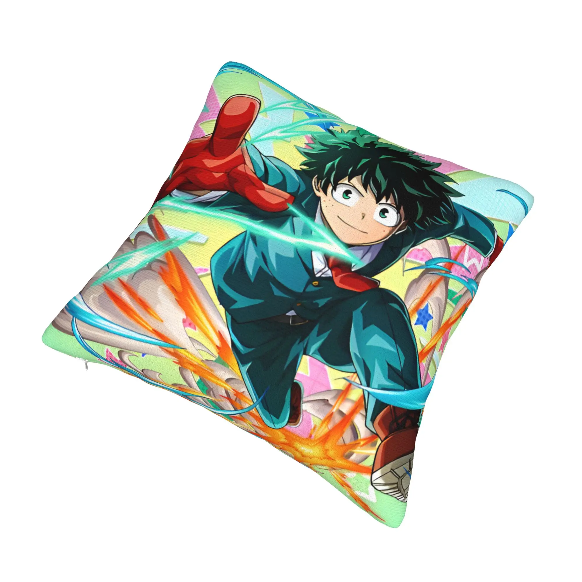 My H-Heros Academias Modern Pillow Cover Bedroom Decoration Retro Cartoon Chair Cushion