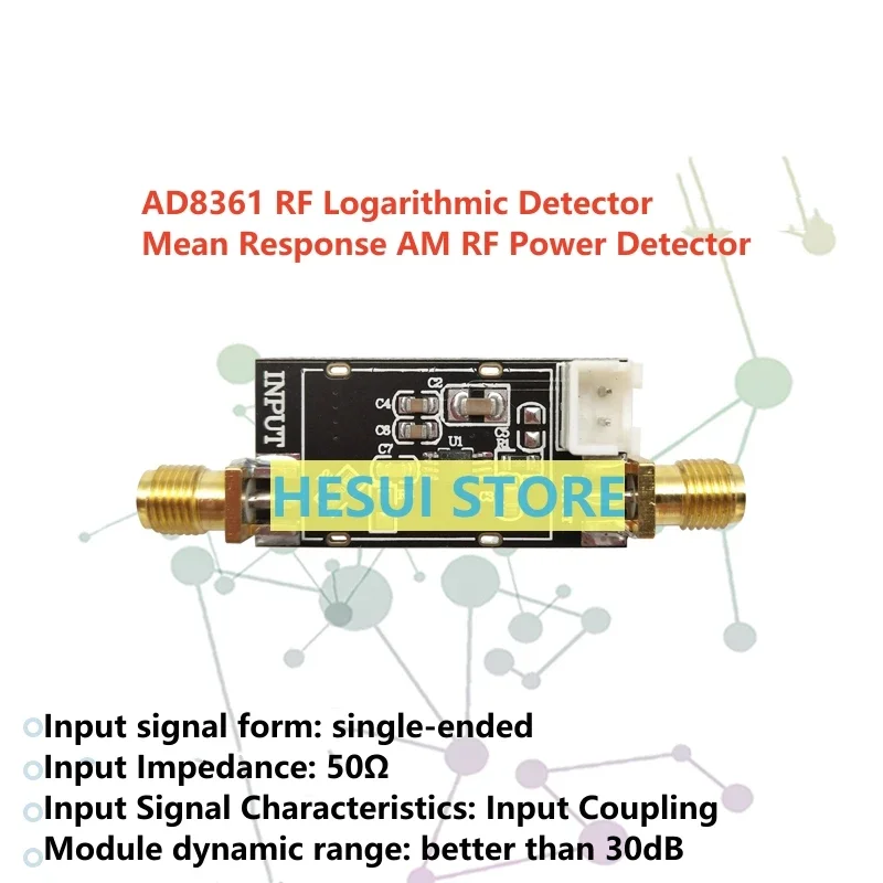 AD8361 module average response amplitude modulation RF power detector low frequency to 2.5GHz power meter