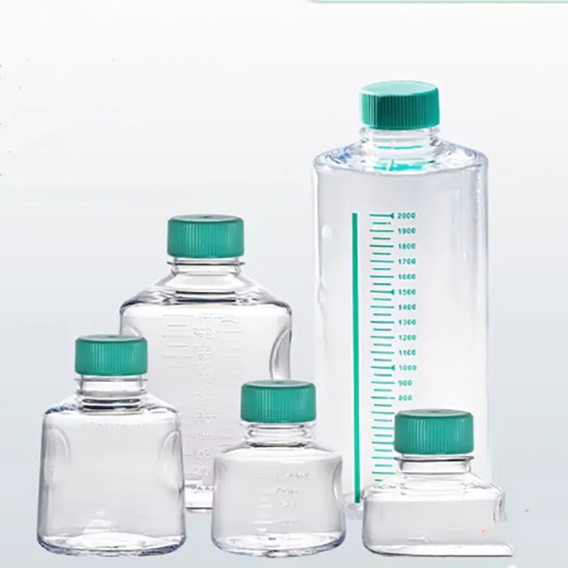 Culture solution bottle with scale, laboratory plastic sample bottle, dispensing reagent bottle