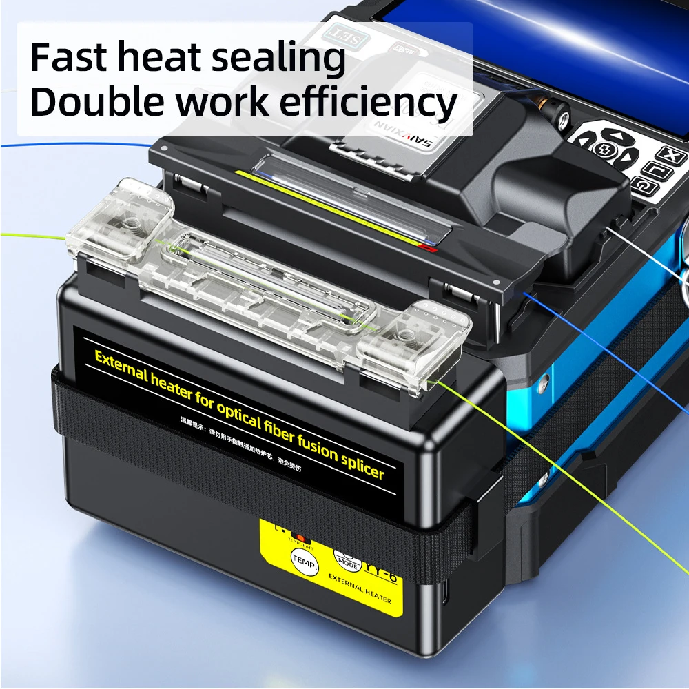 OPTFOCUS Fiber Optic Heater 5400mAh Battery Fiber Optic Heat Shrink Tubing Automatic Heater Fusion Splicer Tool