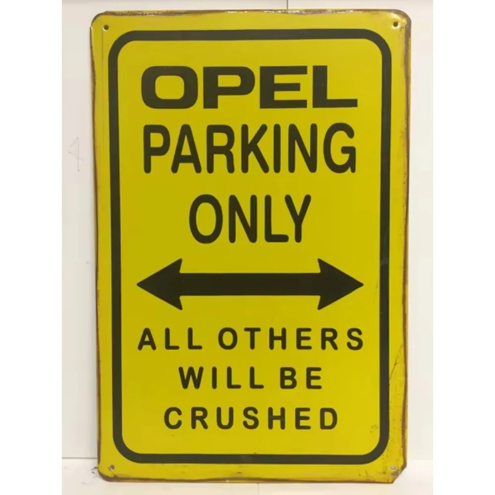 Opel Parking Only Big Vintage Retro Metal Tin Sign Garage Bar Studio Decor 12x8inch 20x30cm 16x12inch 40x30cm