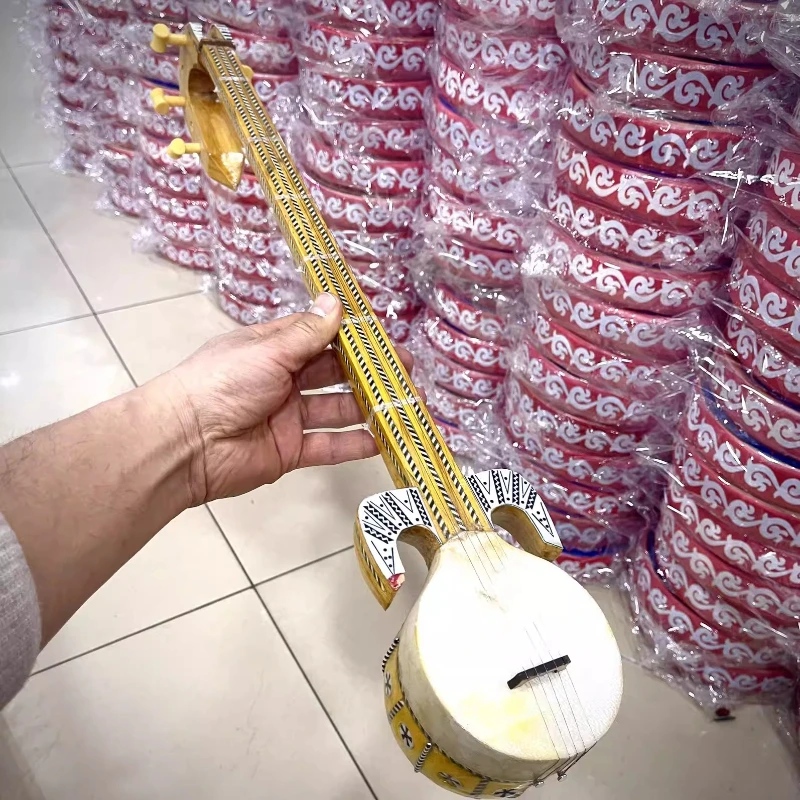 60CM Dombra Xinjiang Ethnic Dutar/Rewapu Plucking Musical Instruments Handmade Traditional Khushtar Home Decoration Ornaments